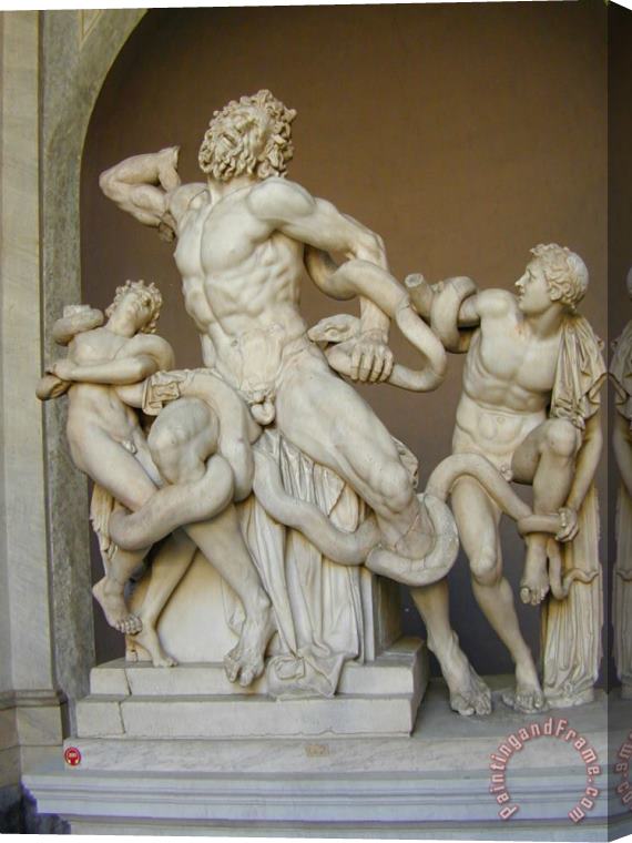 Polydoros of Rhodes Laocoon And His Sons [detail #1] Stretched Canvas Print / Canvas Art